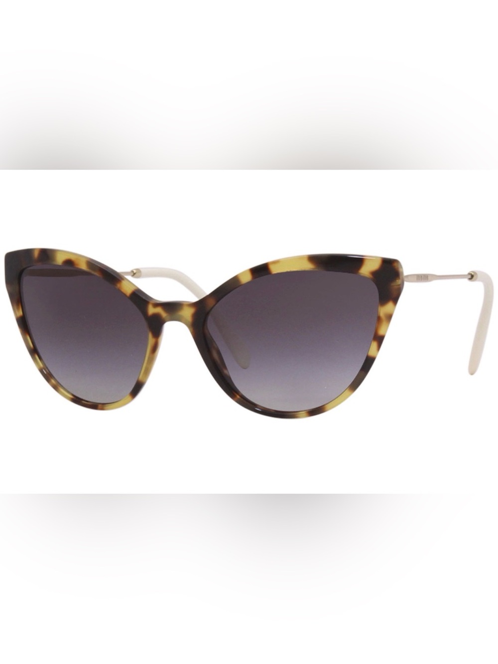 MIU MIU Womens’s Tortoiseshell Cat Eye Sunglasses
